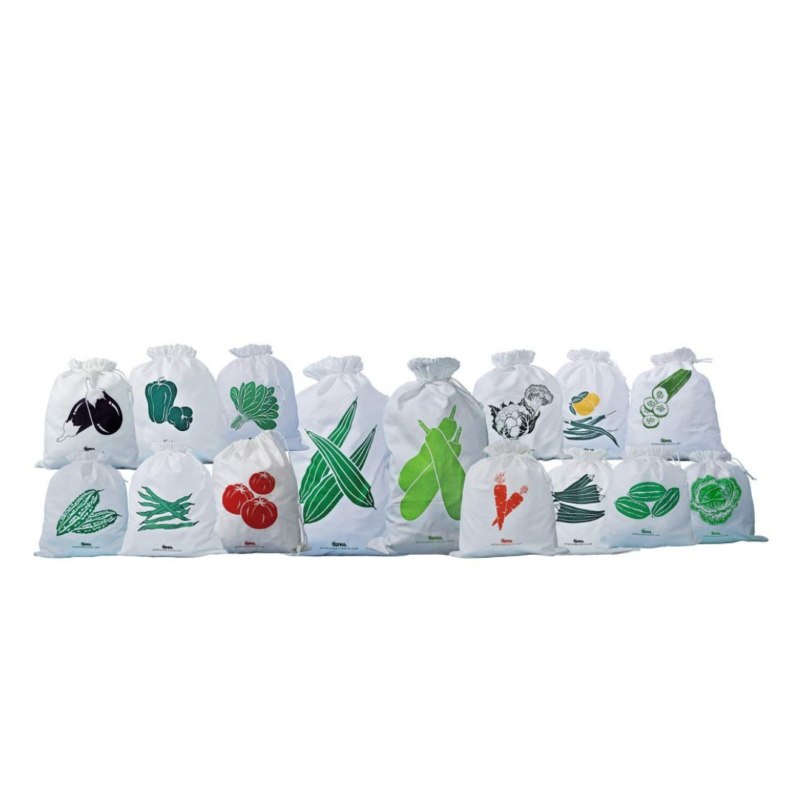 Arka 100% Cotton Vegetable Storage Fridge Bags Eco-Friendly, Non-Toxic, Washable, Reusable (15)