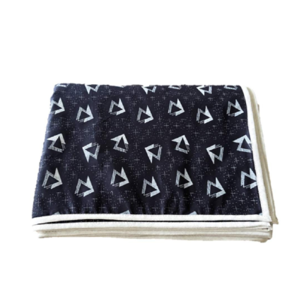 Arka Home Products 100% Pure Cotton Printed Dohar - Comforter Reversible Double-Layered (Double, Blue Base with White Triangles)